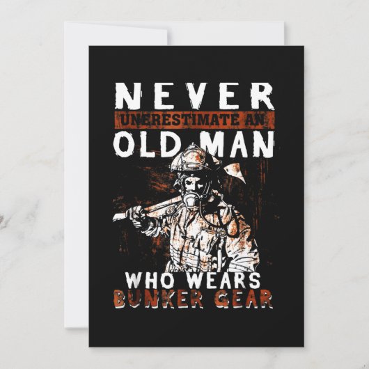 Firefighter Gift | Nooit de brandweerman onderscha Feestdagenkaart (Voorkant)