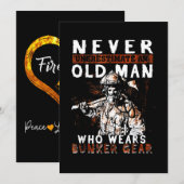 Firefighter Gift | Nooit de brandweerman onderscha Feestdagenkaart (Voorkant / Achterkant)