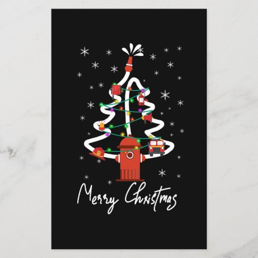 Firefighter Gift | Vroege kerstbrandweerman Flyer (Voorkant)