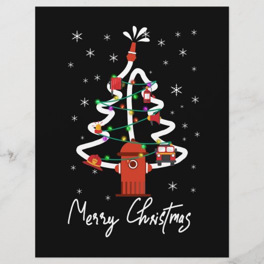 Firefighter Gift | Vroege kerstbrandweerman Flyer (Voorkant)