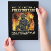 Firefighter Gift | Waarom ben ik brandweerman gewo Flyer (Hand)