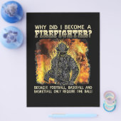 Firefighter Gift | Waarom ben ik brandweerman gewo Flyer (Enkel)