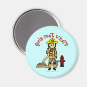 Firefighter Girl Magneet (Voorkant / Achterkant)