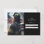 Firefighter Graduation Ceremony RSVP Kaartje (Voorkant)