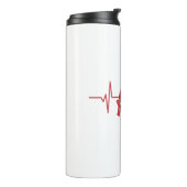 Firefighter Helmet Heartbeat Persoonlijk Thermosbeker (Gedraaid links)