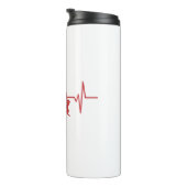 Firefighter Helmet Heartbeat Persoonlijk Thermosbeker (Geroteerd rechts)