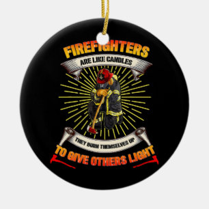 Firefighter Hero Proud Fireman Vaderdag Keramisch Ornament