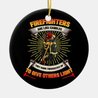 Firefighter Hero Proud Fireman Vaderdag Keramisch Ornament