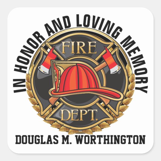 FIREFIGHTER In Love Memory Sticker (Devant)