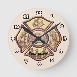 Firefighter Maltese Cross klok