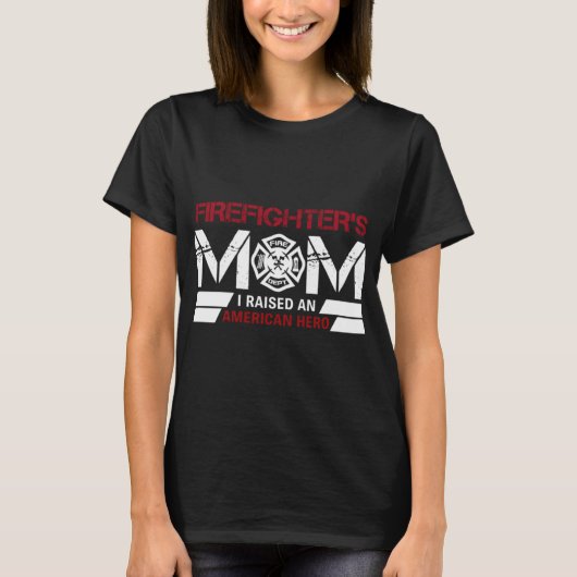 Firefighter mam Cool Mothers Gift T-shirt (Voorkant)