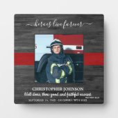 Firefighter Memorial Heroes Live Forever Foto Fotoplaat (Voorkant)