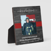 Firefighter Memorial Heroes Live Forever Foto Fotoplaat (Voorkant)