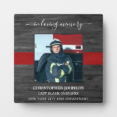 Firefighter Memorial is gedaald in Loving Memory Fotoplaat (Voorkant)
