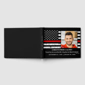 Firefighter Memorial Thin Red Line Foto Funeral Gastenboek (Volledig)