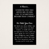 Firefighter Memorial USA Flag Funeral Prayer Kaart (Achterkant)