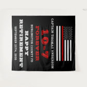 Firefighter Party Thin Red Line Happy Retirement Wandkleed (Voorkant (horizontaal))