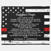 Firefighter Prayer Afstuderen Gift Thin Red Line Fleece Deken (Voorkant (Horizontaal))
