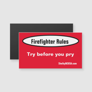 Firefighter Règles Carte magnétique