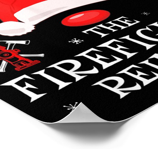 Firefighter Reindeer Family Matching Christmas Pjs Poster (Hoek)