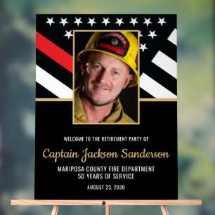 Firefighter Retirement Party Brandweerman Foto Acryl Bord