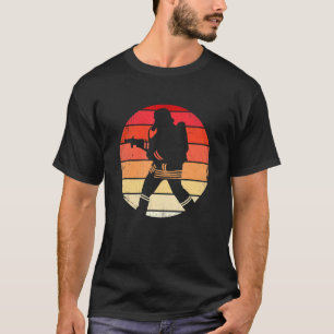 Firefighter Retro Thin Red Line American Fireman T-shirt