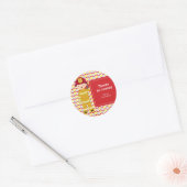 Firefighter Ronde Sticker (Envelop)