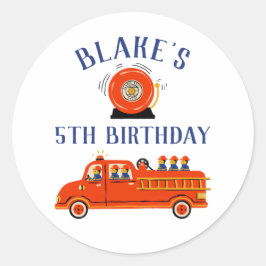 Firefighter Ronde Sticker