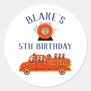 Firefighter Ronde Sticker