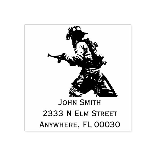 Firefighter Rubberstempel (Afrduk)