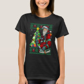 Firefighter Santa Claus Fireman Ugly Christmas Swe T-shirt (Voorkant)