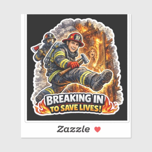 Firefighter Save Lives Sticker (Feuille)
