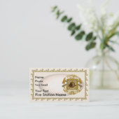 Firefighter Shield aangepaste naam Visitekaartje (Staand voorkant)