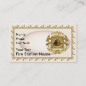 Firefighter Shield aangepaste naam Visitekaartje (Voorkant)