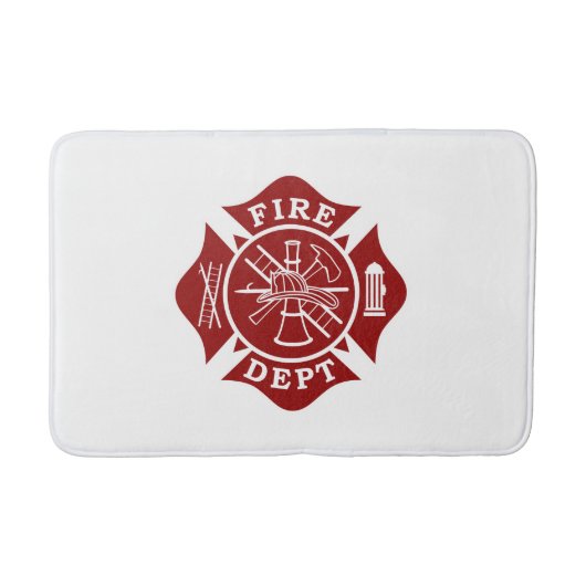 Firefighter Small Bath Mat (Voorkant)
