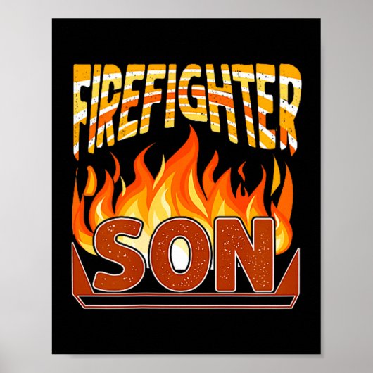 Firefighter Son Fireman Gift Proud Firefighter Quo Poster (Voorkant)