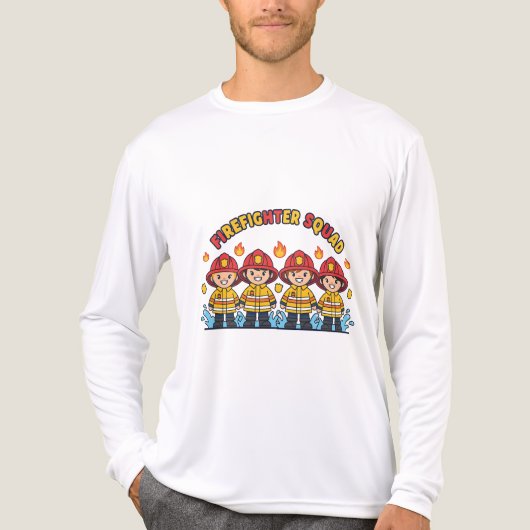 Firefighter Squad – Team Hero Tee Tri-Blend Shirt (Voorkant volledig)