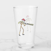 Firefighter Stickman Glas (Achterkant)