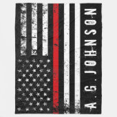 Firefighter Styling American Flag Full Custom Fleece Deken (Voorkant)
