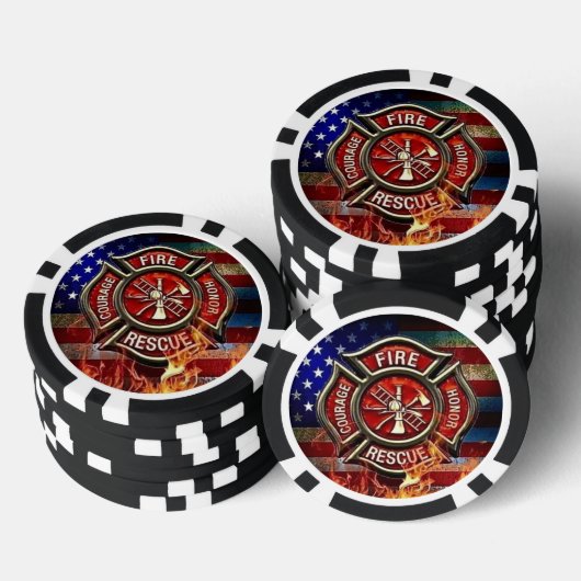 Firefighter Tribute Poker Chips (Opstapeling)