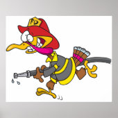 Firefighter Turkey with Hose Poster (Voorkant)