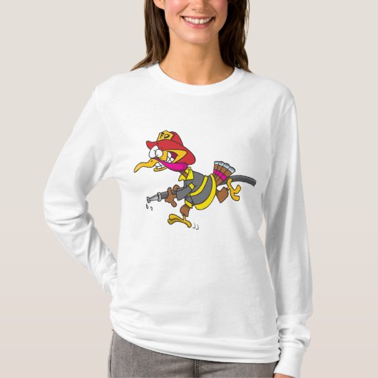 Firefighter Turkey with Hose T-shirt (Voorkant)