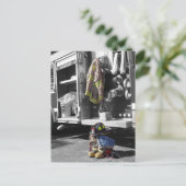 FIREFIGHTER TURNOUT IN KLEUR BRIEFKAART (Staand voorkant)