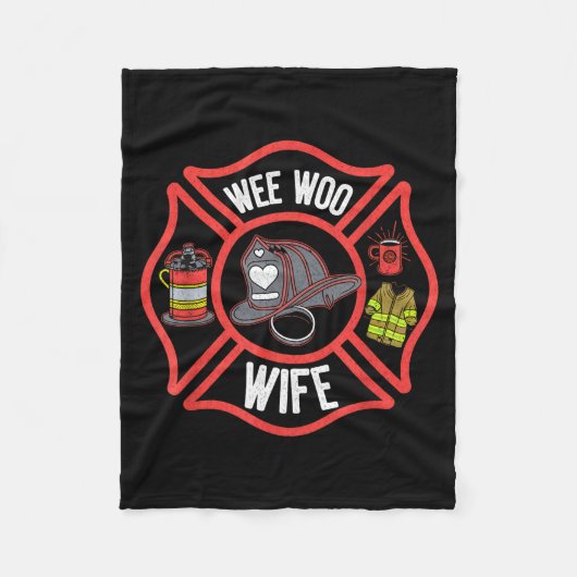 Firefighter Wife Uniform Fireman Fire Department  Fleece Deken (Voorkant)