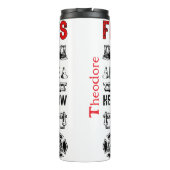 Firefighter Wife's Proud Slogan Thermosbeker (Achterkant)