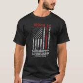 Firefighters American Fire Department Joshua 1 9 W T-shirt (Voorkant)