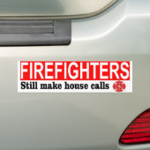 FIREFIGHTERS HOUSE-VRAAG BUMPERSTICKER (Op auto)