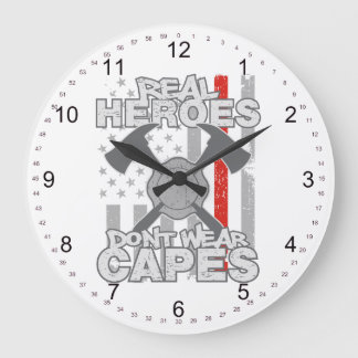Firefighters Real Heroes Don't Wear Capes Grote Klok