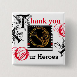 FIREFIGHTERS VIERKANTE BUTTON 5,1 CM