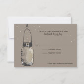 Fireflets carte RSVP & Mason Jar (Devant)